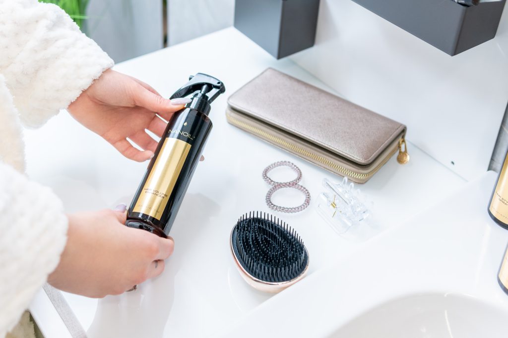 nanoil spray para um cabelo mais volumoso